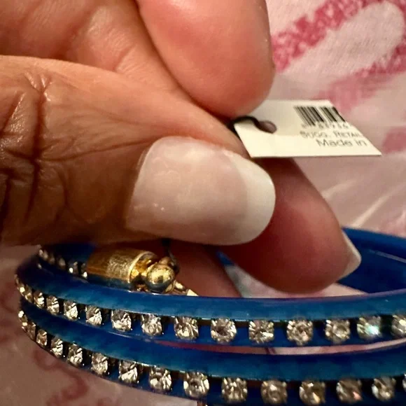 NWT Marc By Marc Jacobs Blue Bracelet with Gold Details - Picture 7 of 8